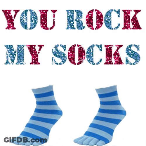 You Rock My Socks Text Animation GIF