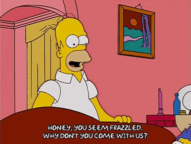 You Seem Frazzled Homer Marge The Simpsons GIF