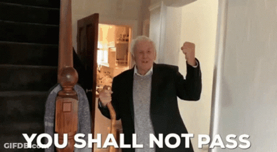 You Shall Not Pass Anthony Hopkins GIF
