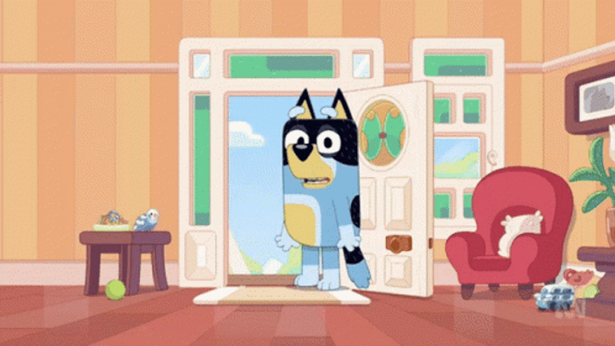 You Shall Not Pass Bluey Bandit Animation GIF