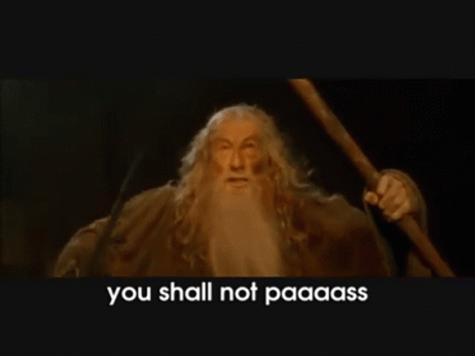 You Shall Not Pass Gandalf Screaming GIF