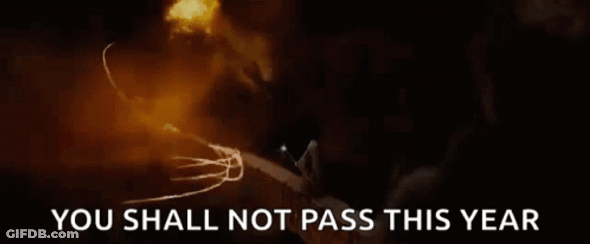 You Shall Not Pass This Year Gandalf Meme GIF