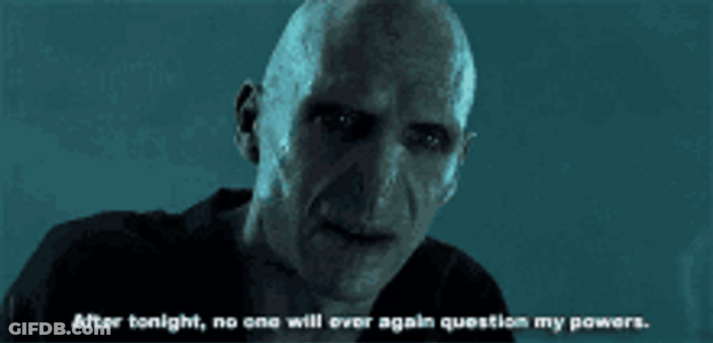 You Underestimate My Power Lord Voldemort Harry Potter GIF