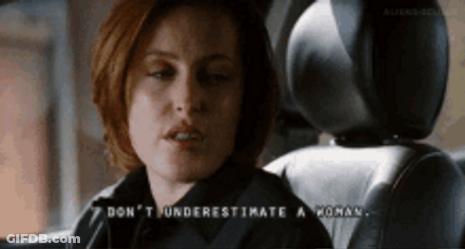 You Underestimate My Power Woman Dana Scully GIF