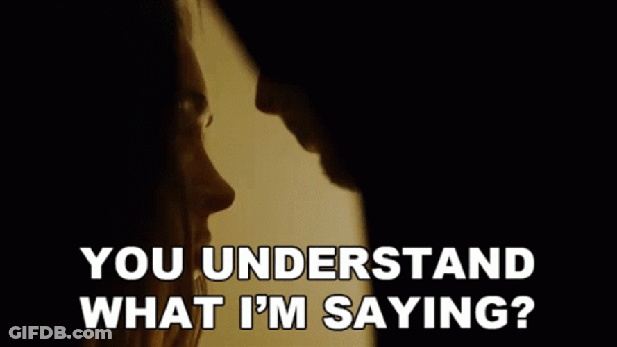You Understood What I'm Saying GIF
