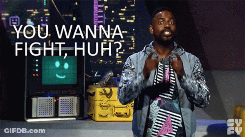You Wanna Fight Huh Baron Vaughn GIF