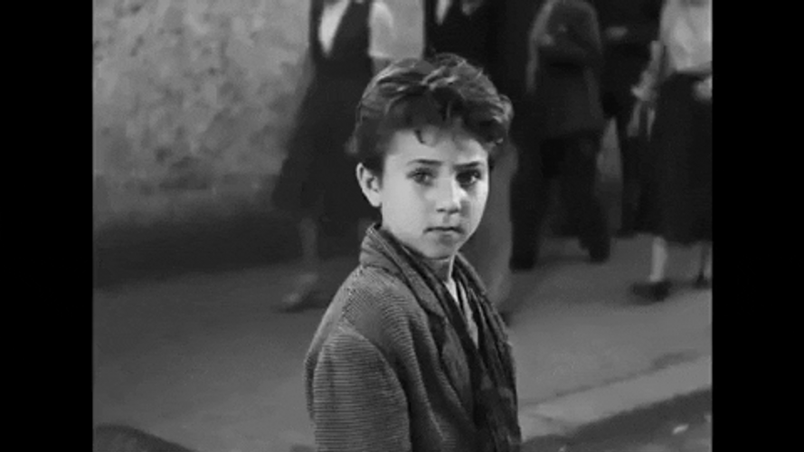 You What Ladri Di Biciclette Kid Looking Back Scene GIF