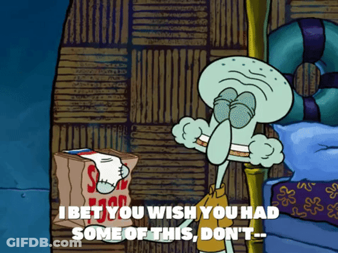 You Wish Squidward Talking GIF