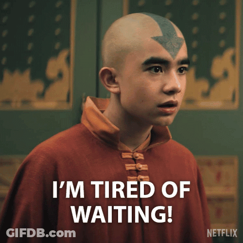 Young Bald Boy Says I'm Tired Of Waiting GIF