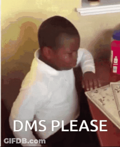 Young Boy At Desk Saying Dms Please GIF