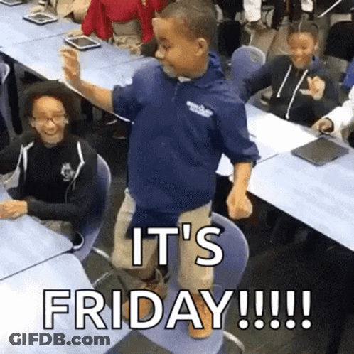 Young Boy Dancing In Classroom It's Friday GIF
