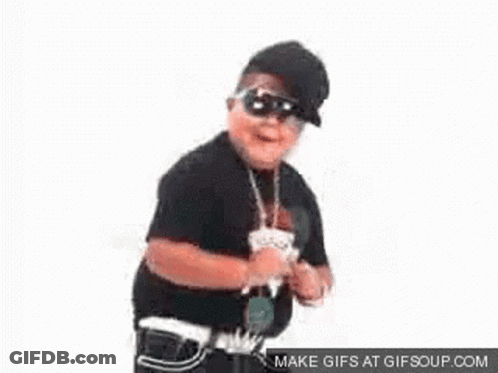 Young Boy Dancing With Sunglasses And Chain GIF