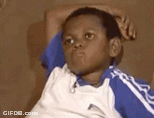 Young Boy Eyes Closed Hands On Head GIF