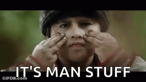 Young Boy Funny Face Hands It's Man Stuff GIF