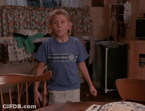 Young Boy In Blue Shirt Saying I'm A Pirate GIF