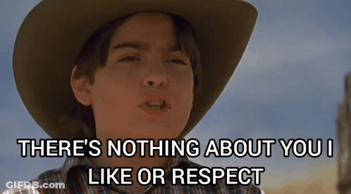 Young Boy In Cowboy Hat Says Nothing About You Like Or Respect GIF