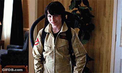 Young Boy In Ghostbusters Costume GIF
