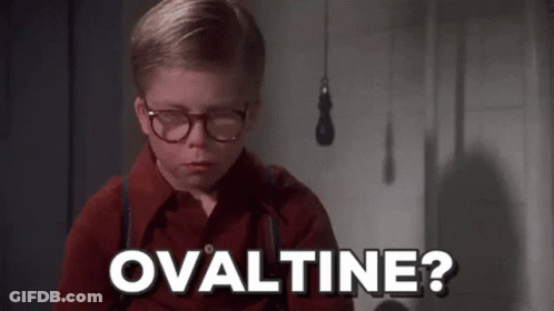 Young Boy In Glasses And Suspenders Says Ovaltine GIF