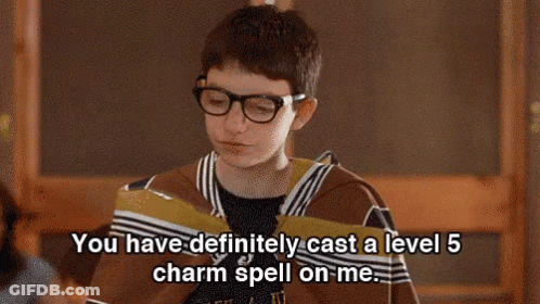 Young Boy In Glasses Says You Have Definitely Cast A Level 5 Charm Spell On Me GIF