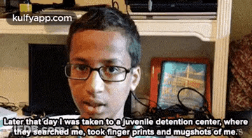 Young Boy In Glasses Talking About Juvenile Detention Search GIF