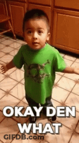 Young Boy In Green Shirt Saying Okay Den GIF