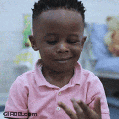 Young Boy In Pink Shirt Clapping GIF