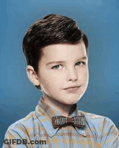 Young Boy In Plaid Shirt And Bow Tie GIF