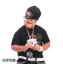 Young Boy In Sunglasses Hat And Skull Necklace GIF