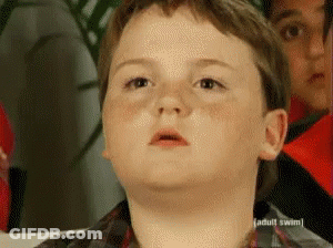 Young Boy Looking Up Adult Swim GIF