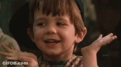 Young Boy Making Funny Face Hands In Air GIF