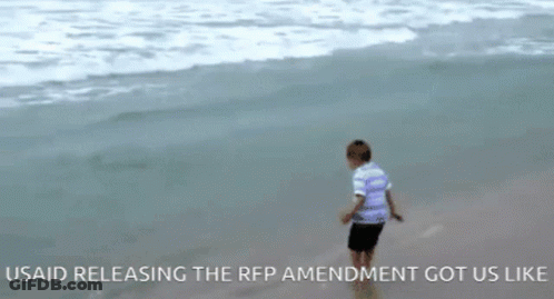 Young Boy On Beach Usaid Releasing RFP Amendment Got Us Like GIF