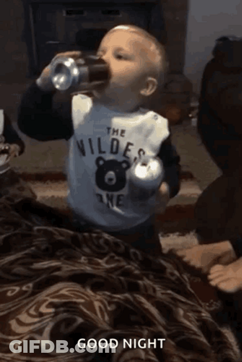 Young Boy Pretending To Drink Dr Pepper GIF
