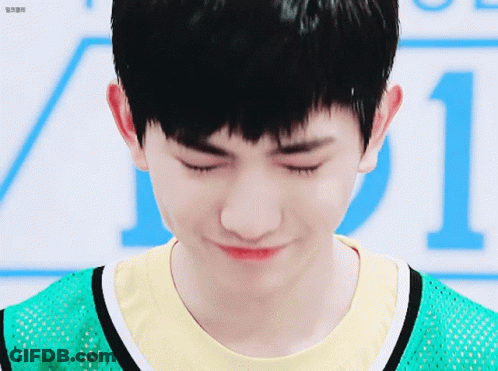 Young Boy's Face With Number 1 GIF