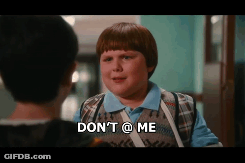 Young Boy Saying Don't @ Me To Another Boy GIF