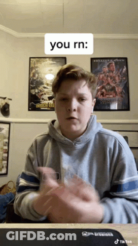 Young Boy Saying You RN GIF