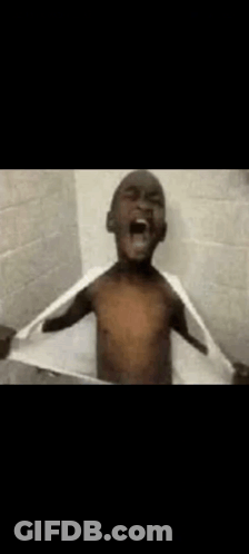 Young Boy Screaming During Bath GIF