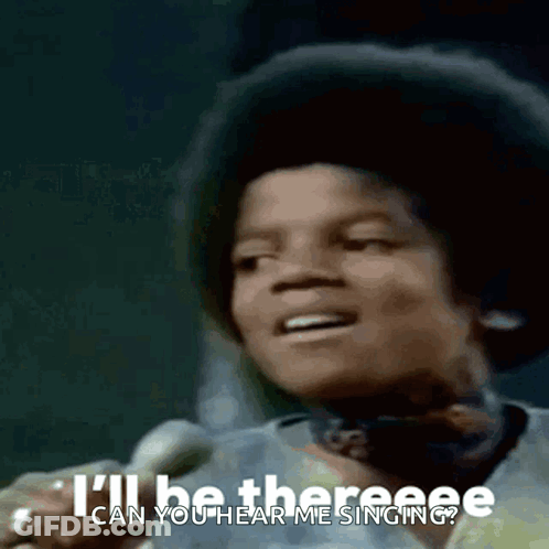 Young Boy Singing Into Microphone Saying I'll Be There Can You Hear Me Singing GIF
