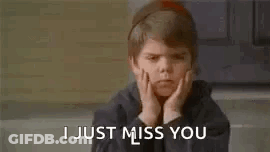 Young Boy Sitting In Front Of Microwave Misses You GIF
