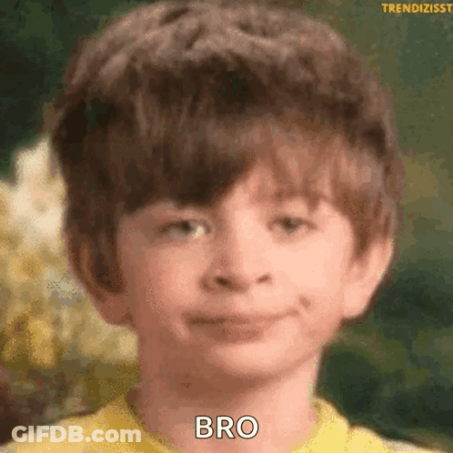 Young Boy Smiling Saying Bro GIF
