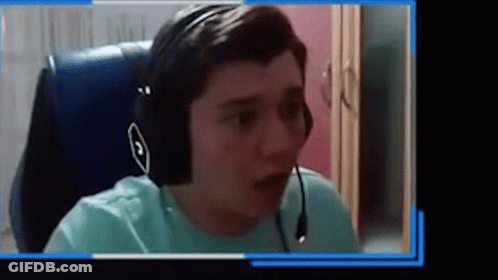 Young Boy Wearing Headphones And Microphone In Chair GIF