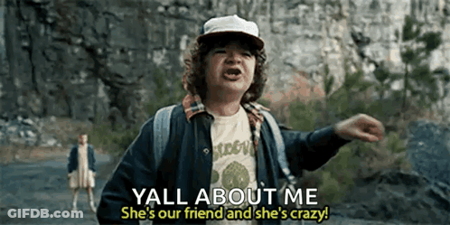 Young Boy With Backpack Yelling At Mountain GIF