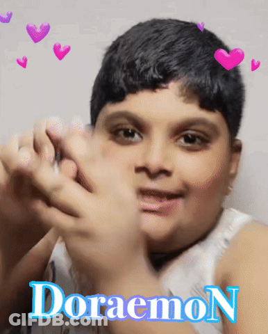 Young Boy With Doraemon Name GIF