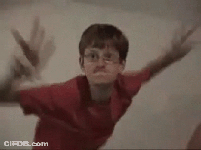 Young Boy With Glasses Crazy Dancing GIF