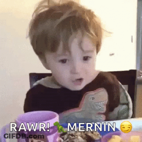Young Boy With Purple Cup Rawr Mernin GIF