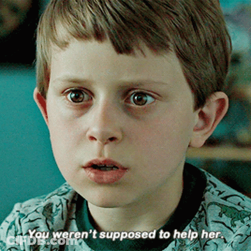 Young Boy You Weren't Supposed To Help Her GIF