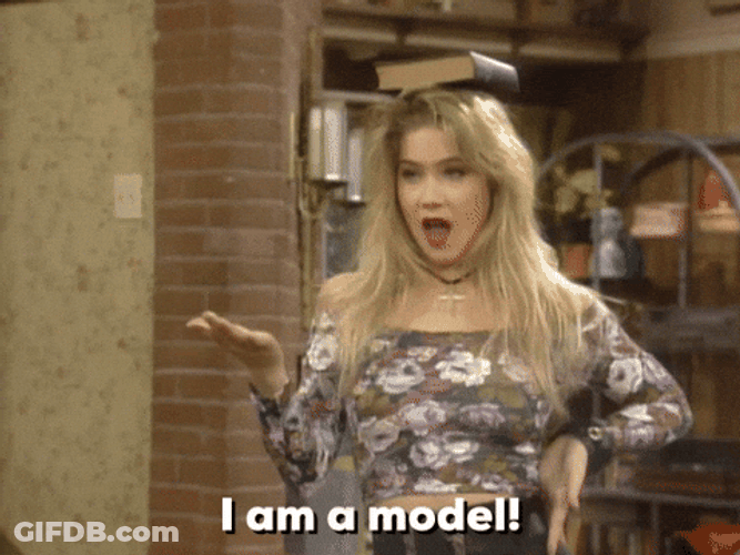 Young Christina Applegate Practicing As Modelo GIF