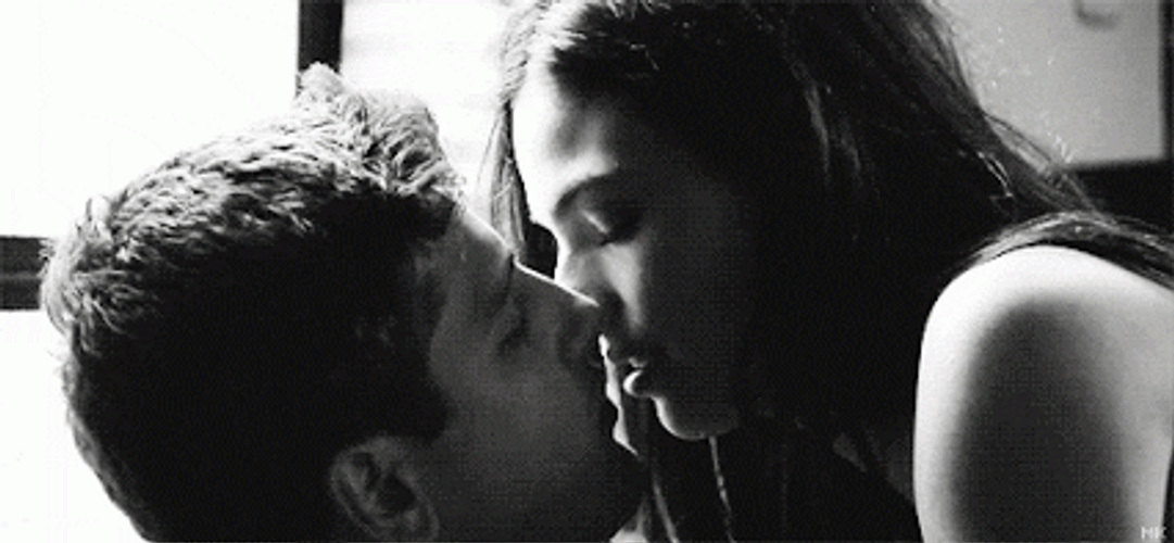 Young Couple Sensual Kiss Make Out GIF