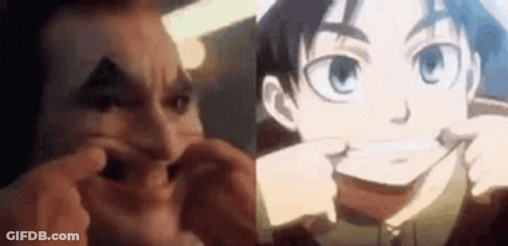 Young Eren Jaeger Anime With Joker GIF