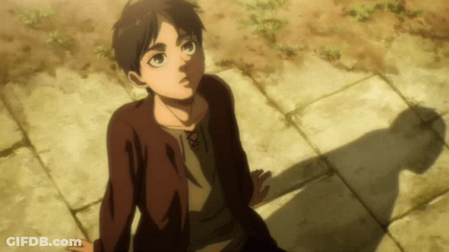 Young Eren Jaeger Aot Anime Scene GIF
