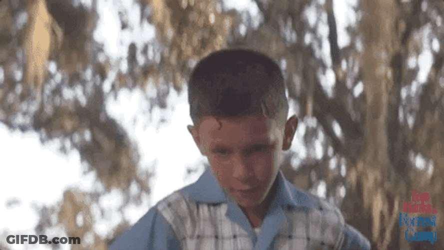 Young Forrest Gump Running Close Shot GIF